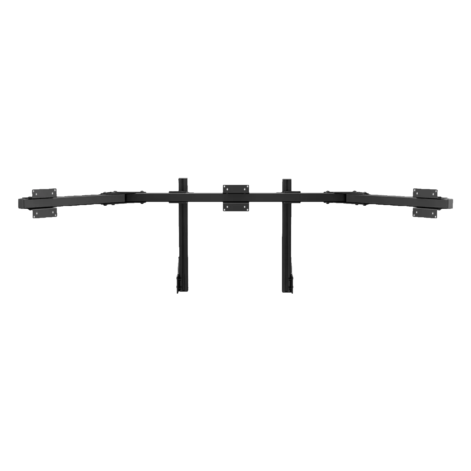 Simgasm Core Integrated Triple Monitor Stand: side displays angled towards the driver
